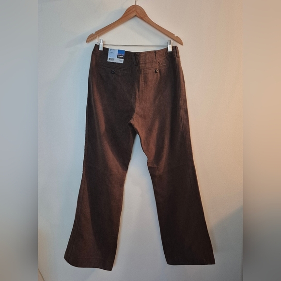 NWT Patagonia Brown Wide Leg Aviatrix Hemp Back Side Pockets Drawstring Sz 12 - Picture 2 of 8